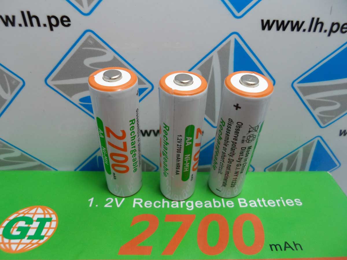 GI-2700-AA-NIMH       Battery Rechargeable AA, 1.2V, 2700mAh
